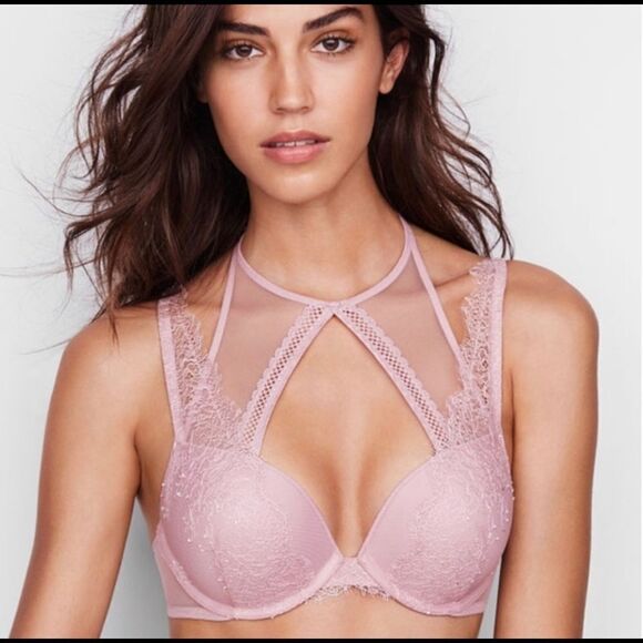 Victoria's Secret Chantilly High-neck Push-Up Bra - Picture 1 of 7